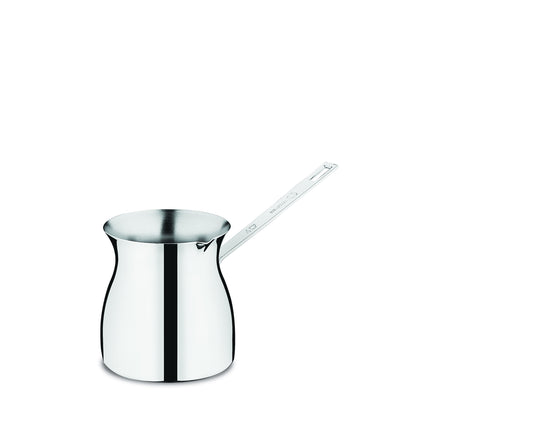 Korkmaz Terra Turkish Coffee Pot 4 Cups | Stainless Steel Moka Espresso Pot | Arabic Greek Coffee Maker | Silver - KA293