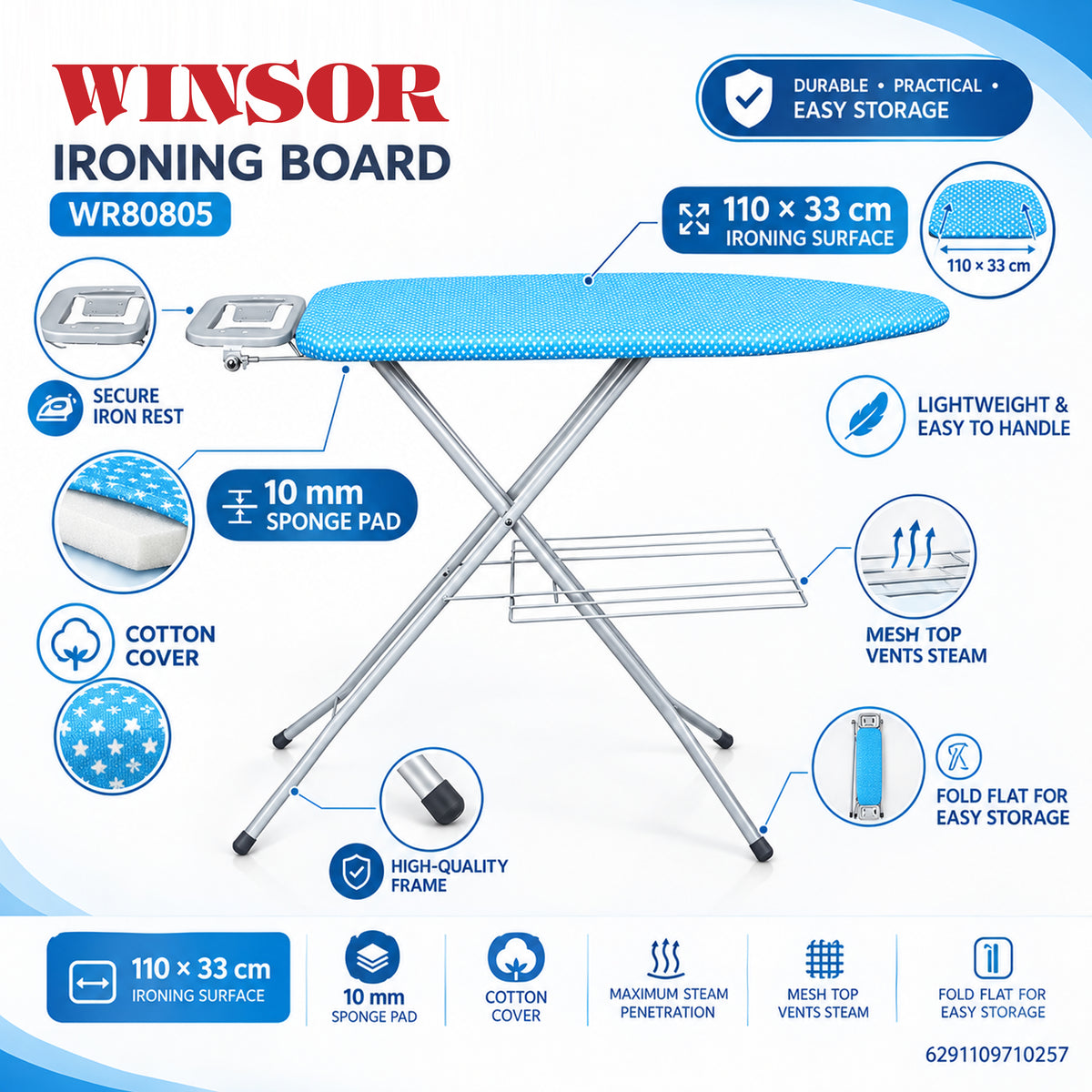 Winsor Ironing Board 122x38cm | WR80804