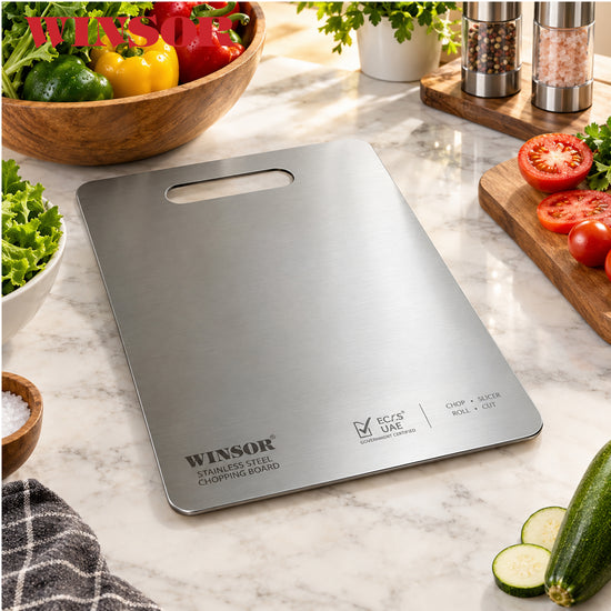 Winsor Stainless Steel Chopping Board | Premium Scratch & Rust Resistance Surface | Easy To Clean | 1.00 MM Thickness | WR80839