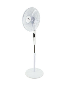 Havells Rigo Pedestal Stand Fan with Remote White 400Mm | 3 Speed Levels & Adjustable Height | 5AS Blade with 1 Hours Timer