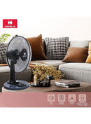 Havells Rigo Table Fan White 400Mm | 3 Speed Settings with Wide Oscillation with Stable Base |  Ideal for Desk Fan, Home or Office Use