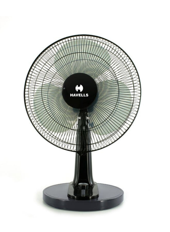 Havells Rigo Table Fan White 400Mm | 3 Speed Settings with Wide Oscillation with Stable Base |  Ideal for Desk Fan, Home or Office Use