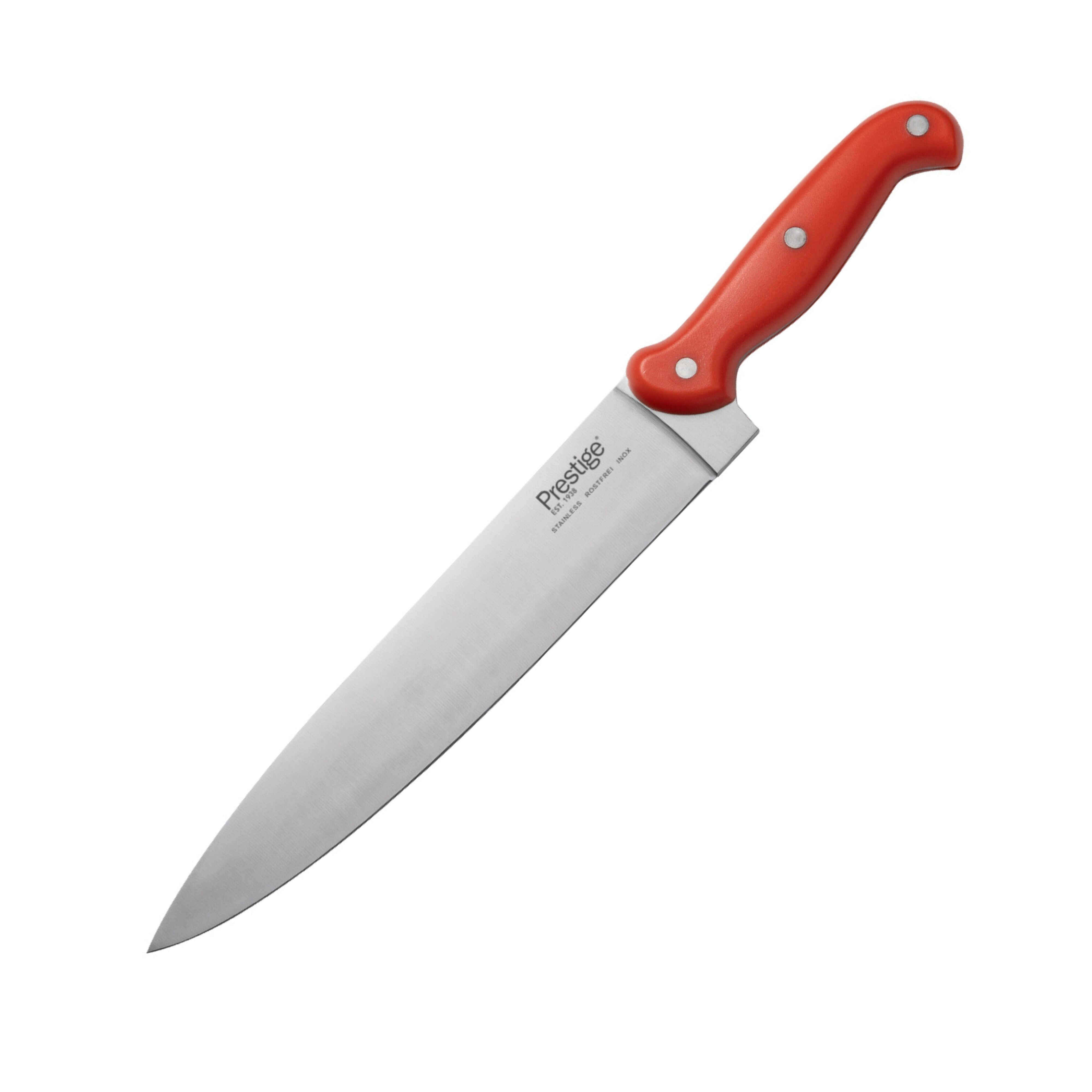 Prestige Professional Butcher Knife 10 inch - Red | Carving Slicing Meat Knife | PR49349