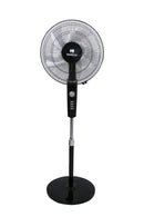 Havells Rigo Pedestal Stand Fan Black 400Mm | 3 Speed Levels & Adjustable Height | 5AS Blade with 1 Hours Timer
