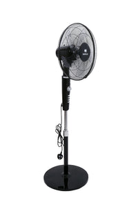 Havells Rigo Pedestal Stand Fan Black 400Mm | 3 Speed Levels & Adjustable Height | 5AS Blade with 1 Hours Timer
