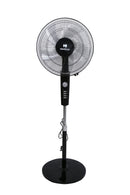 Havells Rigo Pedestal Stand Fan Black 400Mm | 3 Speed Levels & Adjustable Height | 5AS Blade with 1 Hours Timer