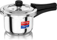 Prestige 1.5 Litre Stainless Steel Popular Svachh Outerlid Pressure Cooker | Deep lid for spillage control|Gas & Induction Compatible|Controlled Gasket Release System