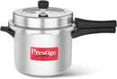 Prestige Popular Plus Svachh Virgin Aluminium Spillage Control Outer Lid Pressure Cooker, (Silver), 5 Liter