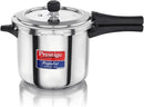 Prestige 5 Litre Stainless Steel Popular Svachh Outerlid Pressure Cooker | Deep lid for spillage control | Gas & Induction Compatible | Controlled Gasket Release System