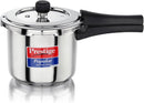Prestige 3 Litre Stainless Steel Popular Svachh Outerlid Pressure Cooker | Deep lid for spillage control |Gas & Induction Compatible|Controlled Gasket Release System