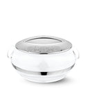 Asian Golden Crest  Casserole Dlx 3500 Ml-White | Super PU Insulation Hot Pot with Stainless Steel Inner Casing | Dishwasher Safe | Serving Dishes with Lids | Hot Food Storage Container & Warmers