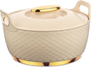 Asian Majestic Gold Casserole Dlx 1000 Ml- Beige | Super PU Insulation Hot Pot with Stainless Steel Inner Casing | Dishwasher Safe | Serving Dishes with Lids | Hot Food Storage Container & Warmers