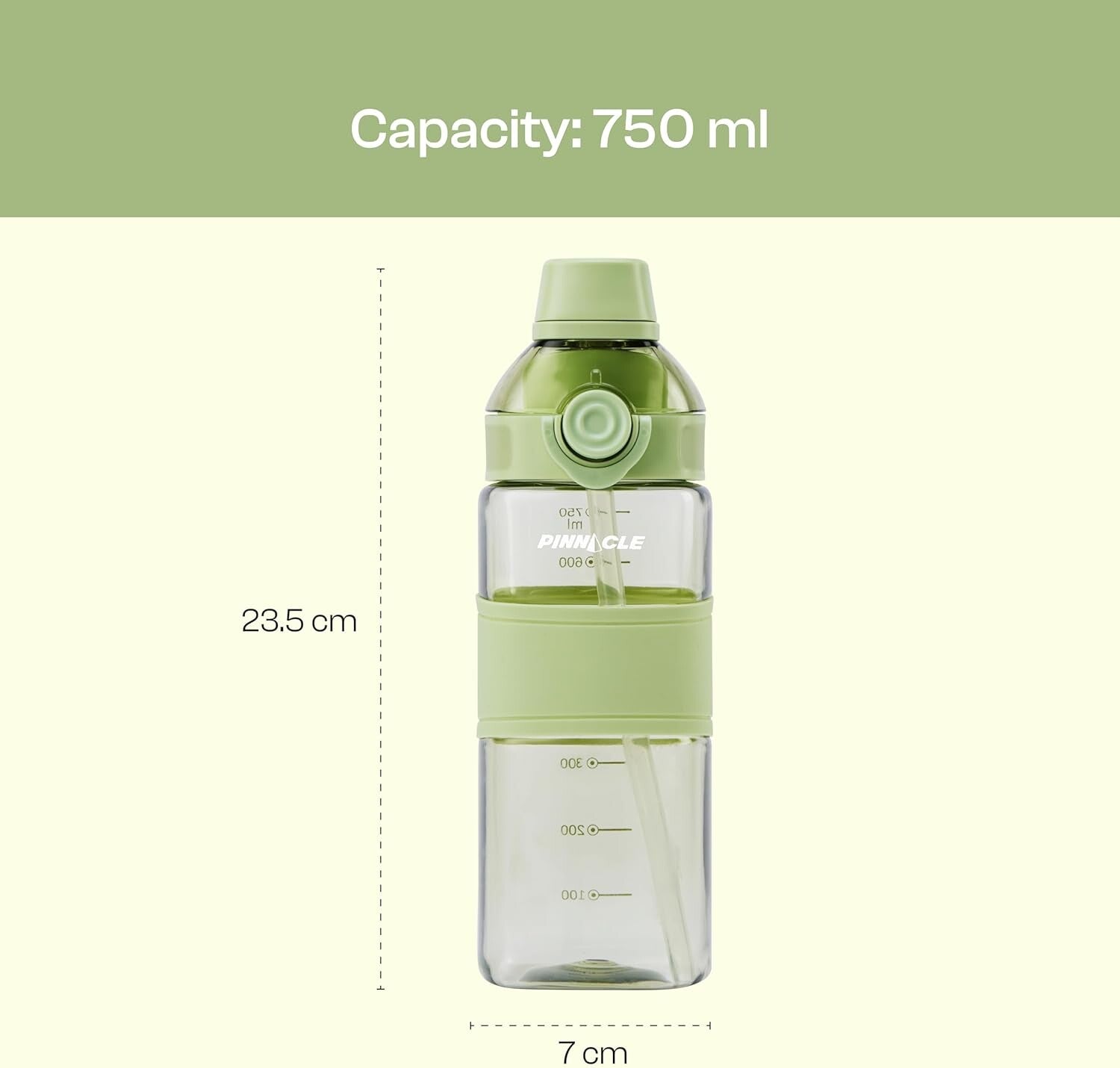 Pinnacle Piccolo Hydration Bottle (750ML, Green) | WPHY G-1028