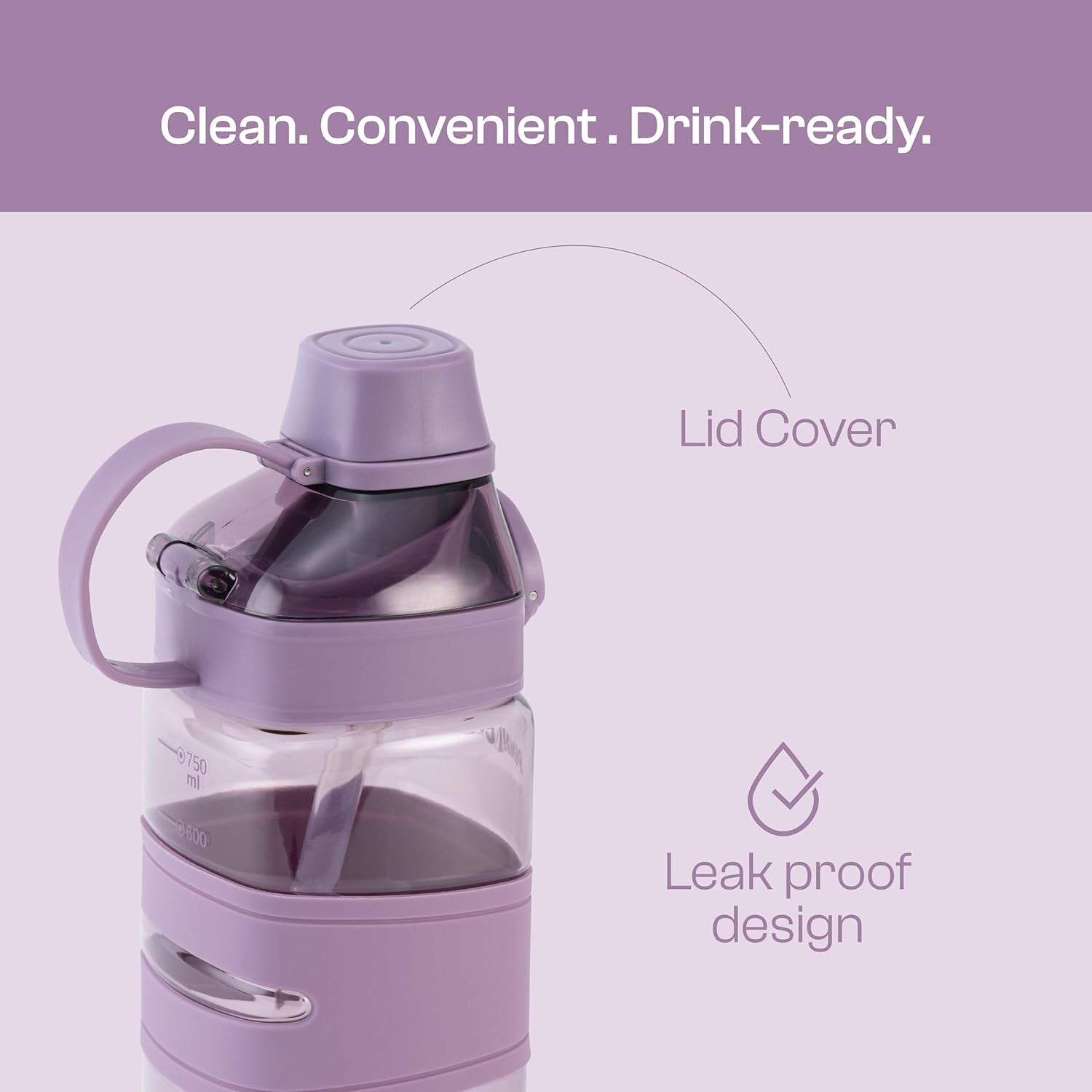 Pinnacle Piccolo Hydration Bottle (750ML, Lavender) | WPHY L-1029