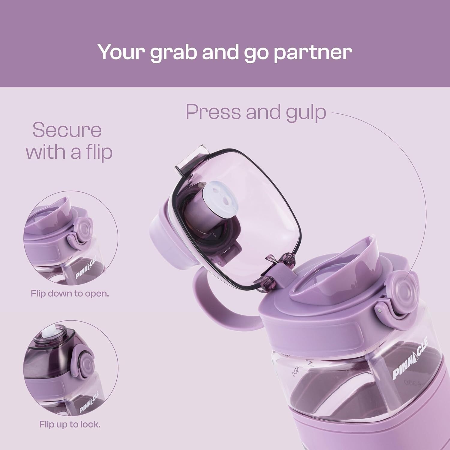 Pinnacle Piccolo Hydration Bottle (1 L, Lavender) | WPHY L-1032