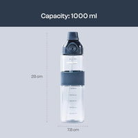 Pinnacle Piccolo Hydration Bottle (1 L, Navy Blue) | WPHY B-1030
