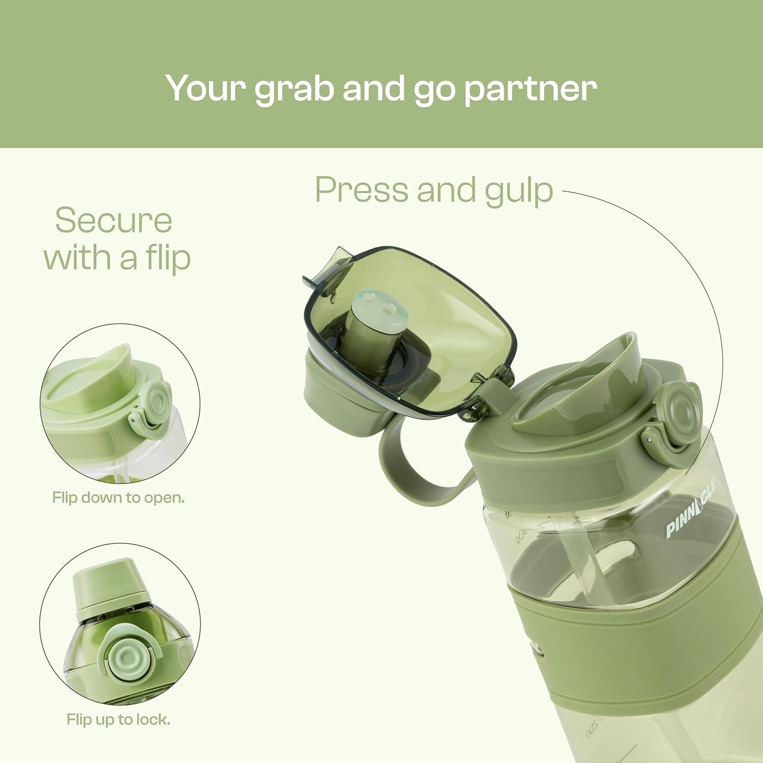 Pinnacle Piccolo Hydration Bottle (1 L, Green) | WPHY G-1031