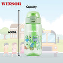 Pinnacle Promist Water Bottle for Kids With Straw & carrying strap - 600ML - Green | WPHY G-1022