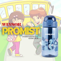 Pinnacle Promist Water Bottle for Kids With Straw & carrying strap - 600ML - Blue | WPHY B-1021