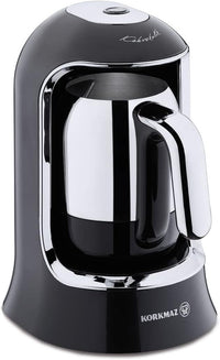 Korkmaz Kahvekolik Coffee Maker-Black/Chrome (Black)