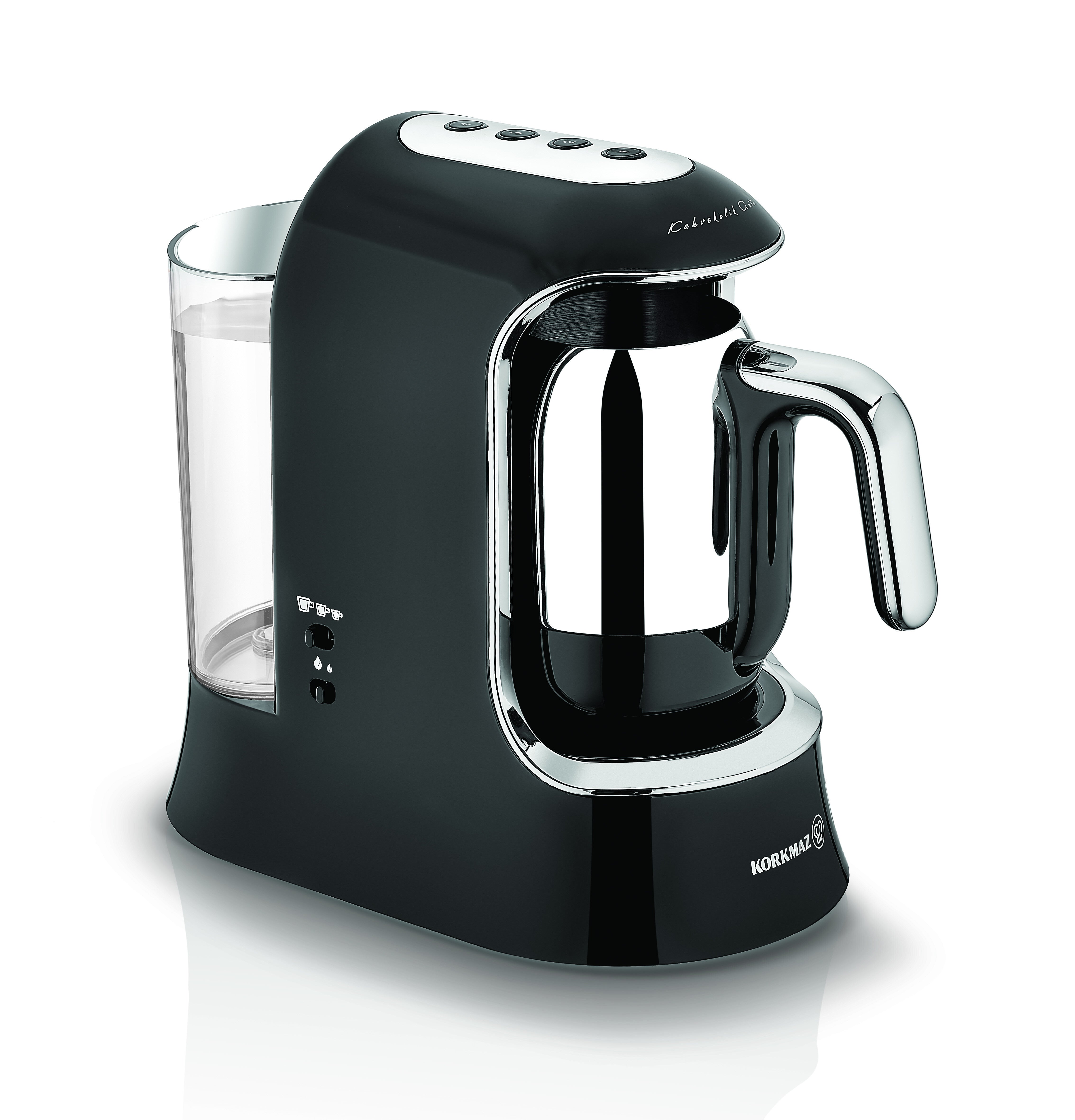 Korkmaz Kahvekolik Aqua Coffee Machine Black/Chro (Black)