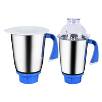 Preethi Blue Leaf Platinum Mixer Grinder 750.0 W | Multifunctional Grinder with Stainless Steel Jars & Blades | MG-139/09 White/Blue/Clear