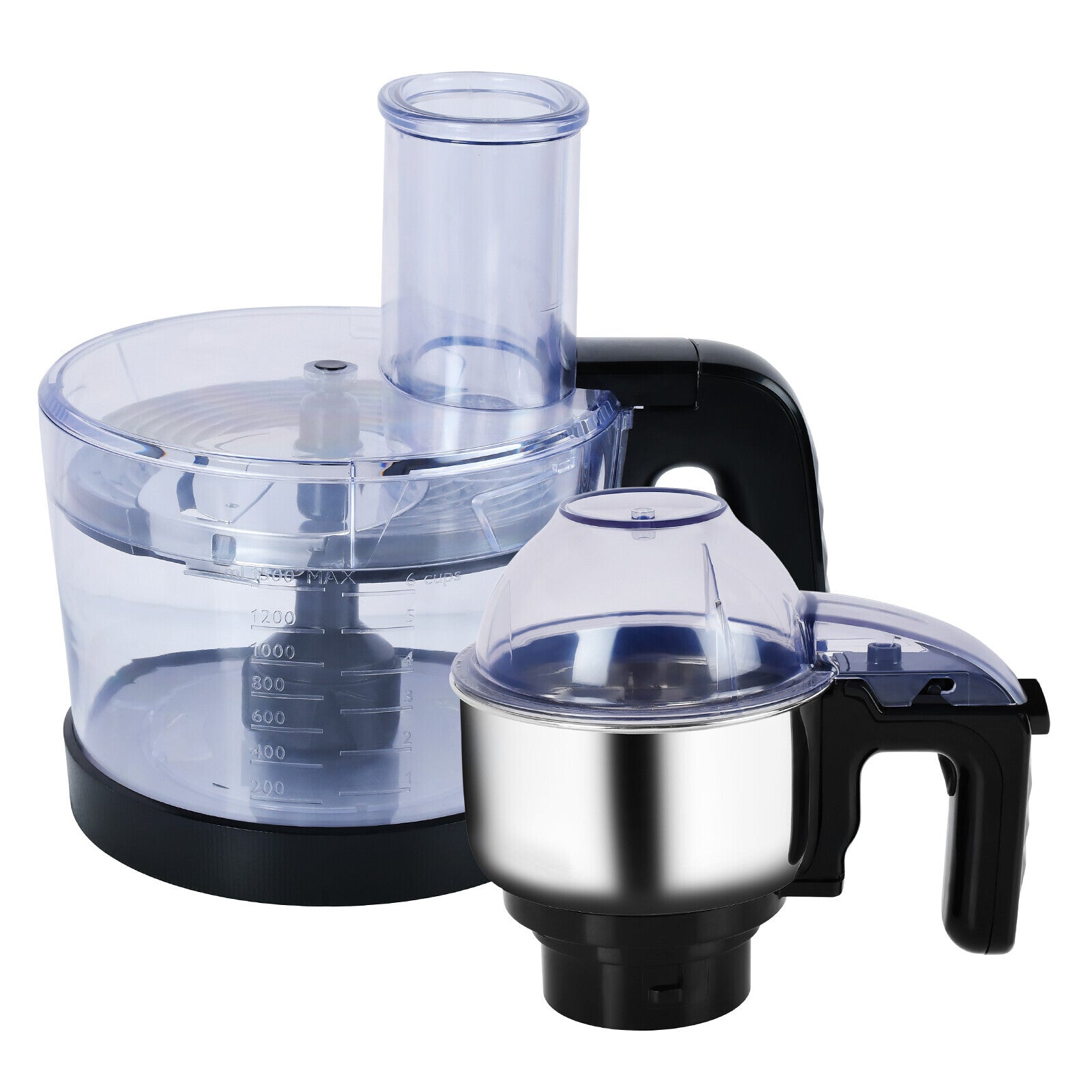 Preethi Stainless Steel Cosmo Mixie 750 Watt | Multifunctional Grinder with Stainless Steel Jars & Blades | Black/Clear/Silver