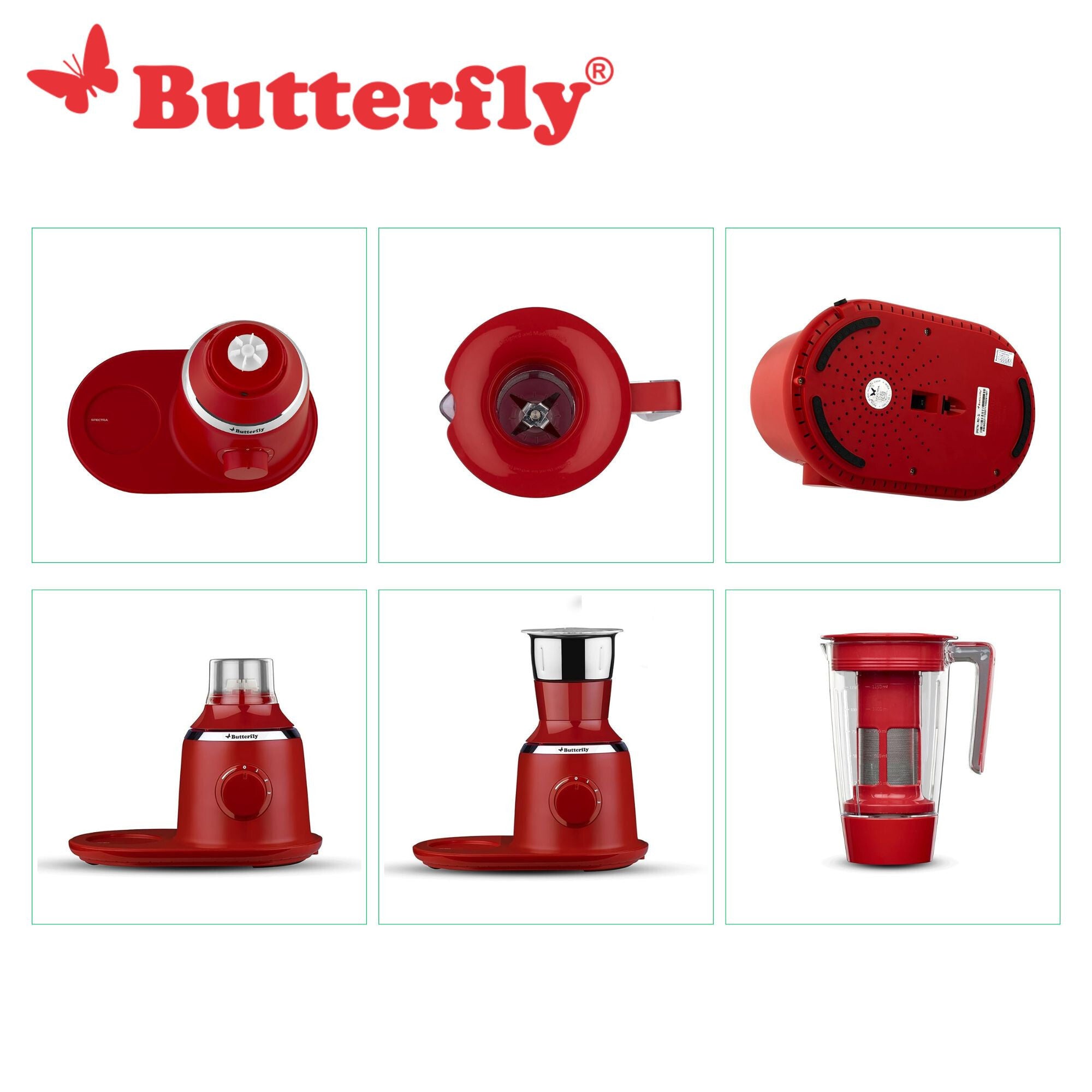 Butterfly Spectra Mixer Grinder - 750 W - 4 Jars