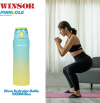 Winsor Pinnacle Wave Hydration Bottle 1000 Ml | Blue - WPHY-B-1016