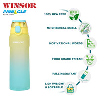 Winsor Pinnacle Wave Hydration Leak-Proof Water Bottle 750Ml | Green - WPHY-G-1014