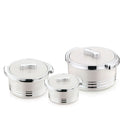 Winsor Omega Thermo Stainless Steel Insulated Casserole 3 pcs set 1500 + 2200 + 3300m | Silver - WPY3009
