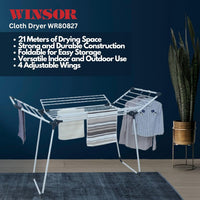 Winsor Foldable Clothes Drying Stand  21M, White | WR80827