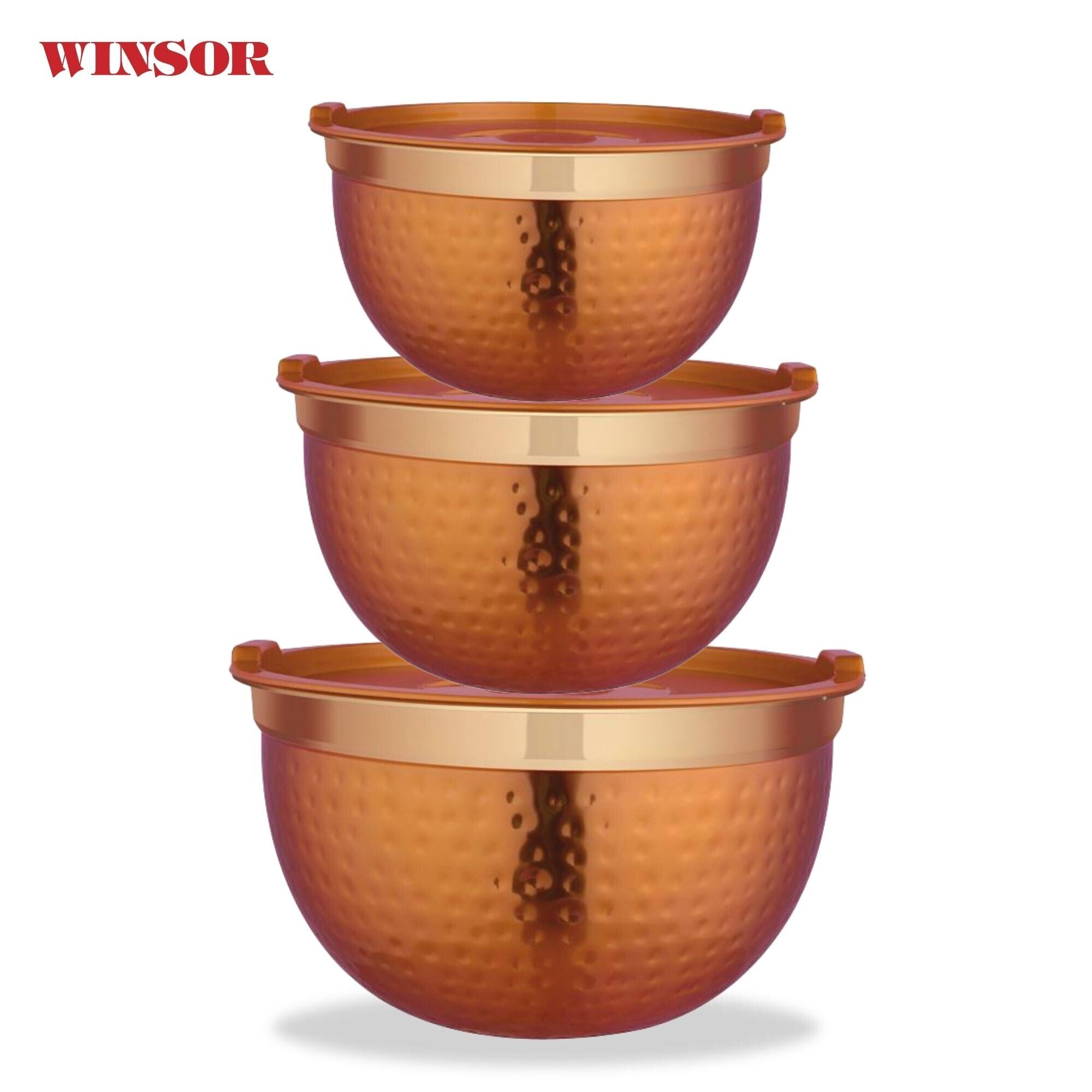 Winsor Multi-Purpose Bowl with Lacquered Hammered (Copper Color Exterior) | WR80831
