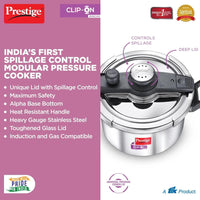 Prestige Clip on Svachh Stainless Steel 5L pressure Cooker | MPC20230