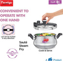 Prestige Svachh Clip-on 5 Litre Stainless Steel Pressure Cooker Handi | MPCH20233