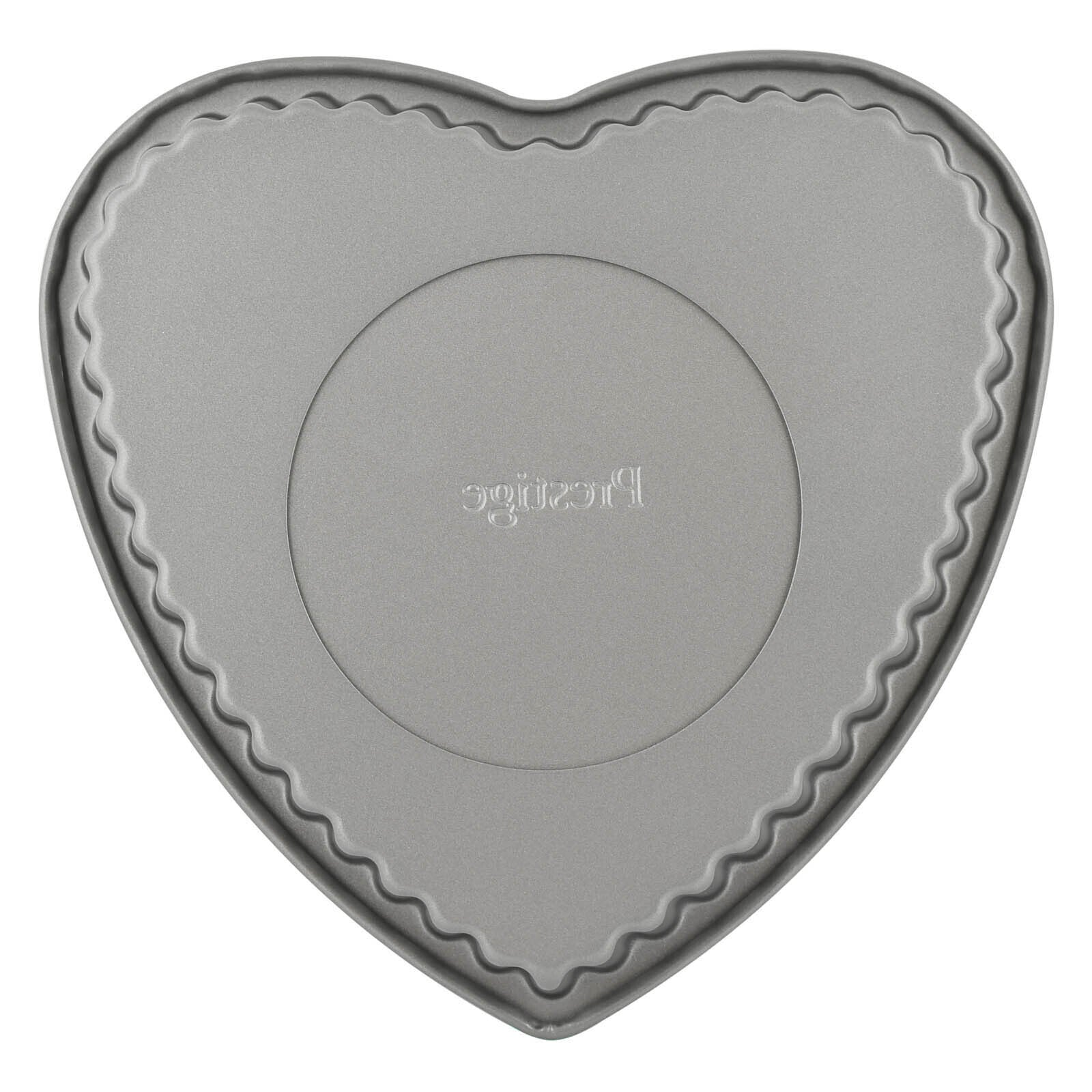 Prestige Loose Base Heart Shape Baking Pan | Non-Stick Heart Shaped Baking Pan | Grey - PR13221