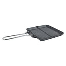 Prestige Cast Iron Chargriller 24 cm | Portable Small Charcoal Grill and Tabletop Cast Iron Skillet | PR15862