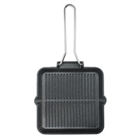 Prestige Cast Iron Chargriller 24 cm | Portable Small Charcoal Grill and Tabletop Cast Iron Skillet | PR15862