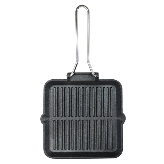 Prestige Cast Iron Chargriller 24 cm | Portable Small Charcoal Grill and Tabletop Cast Iron Skillet | PR15862