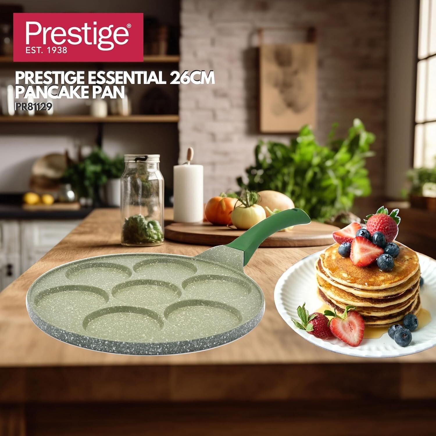 Prestige Pancake Maker Pan | Nonstick Pancake Griddle Pan | Induction Crepe Pan Nonstick Pancake Griddle for Kids - PR81129