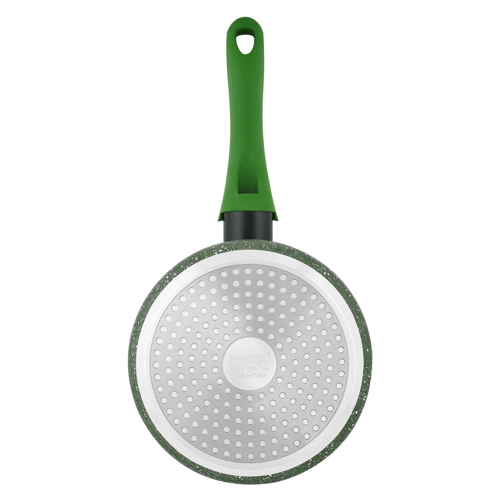 Prestige Essentials Granite Milk Pan 16Cm | Granite Coated Pan for Milk | Cast Aluminium Cookware | Green - PR81121