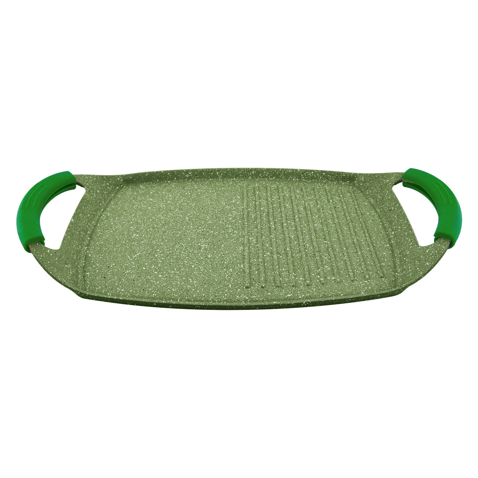 Prestige Essentials Grill Double Handle Frypan 47Cm | Non-Stick Granite Coated Grill Skillet | Induction Compatible Cookware | Green - PR81125