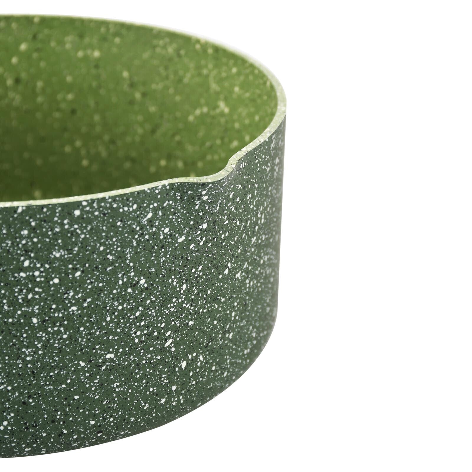 Prestige Essentials Granite Milk Pan 18Cm | Granite Coated Pan for Milk | Cast Aluminium Cookware | Green - PR81122