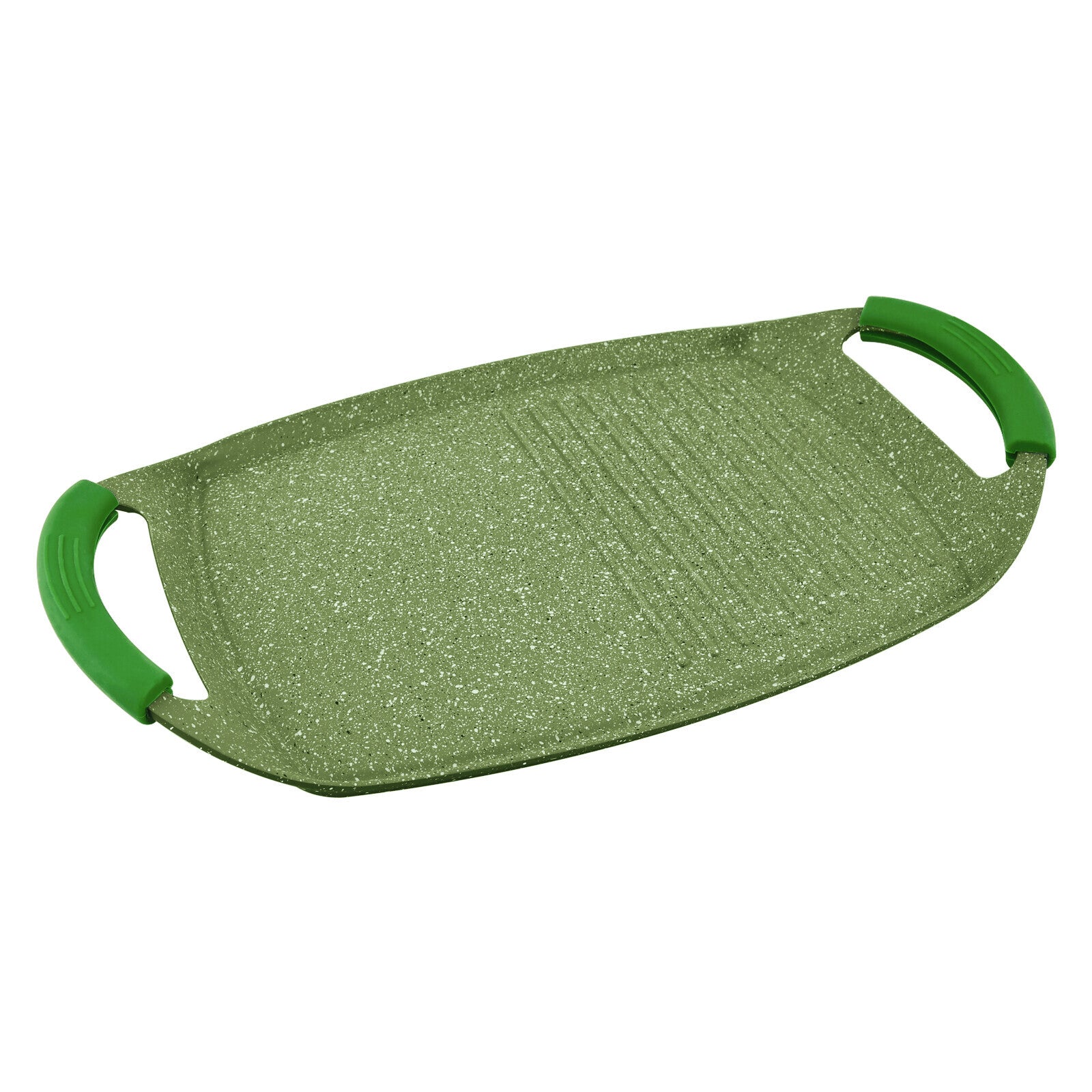 Prestige Essentials Grill Double Handle Frypan 47Cm | Non-Stick Granite Coated Grill Skillet | Induction Compatible Cookware | Green - PR81125