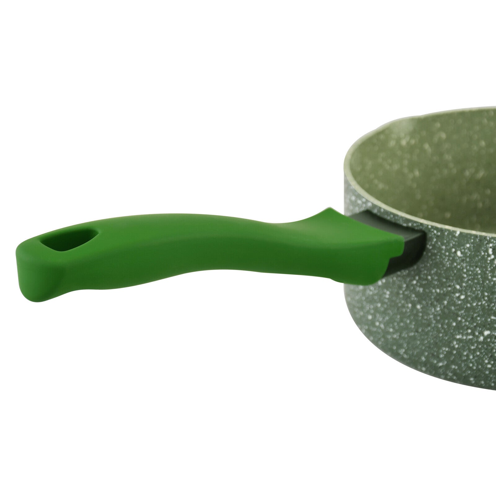 Prestige Essentials Granite Milk Pan 18Cm | Granite Coated Pan for Milk | Cast Aluminium Cookware | Green - PR81122