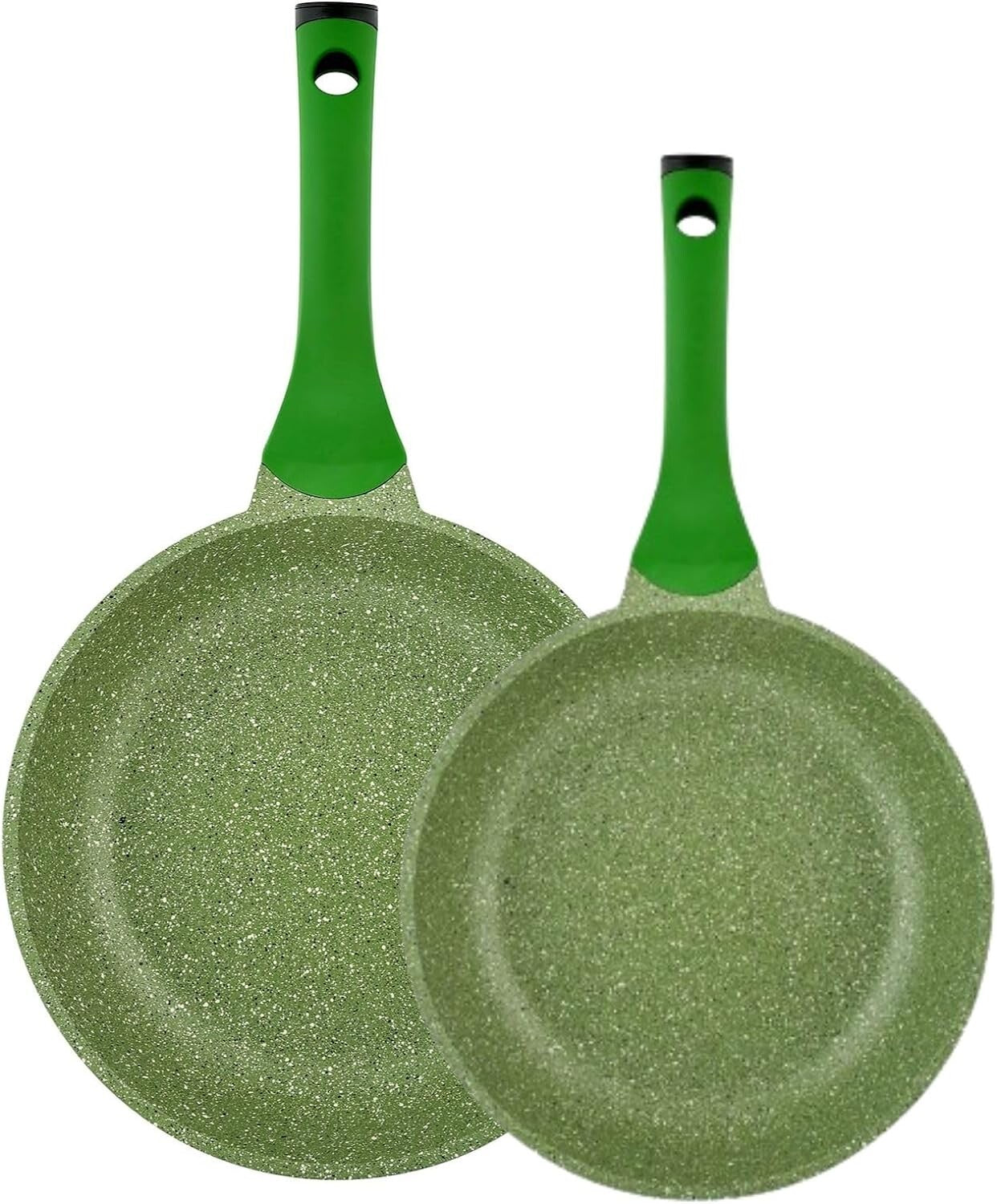 Prestige Essentials Granite Non Stick Set Combo | 24cm + 28CM Fry Pan Set | Induction Cookware Set 2 Pieces | Green - PR80996