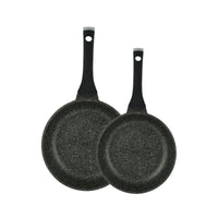 Prestige Essentials Granite Non Stick Set Combo | 24cm + 28CM Fry Pan Set | Induction Cookware Set 2 Pieces | Black - PR80995