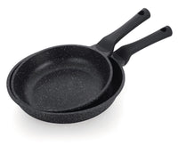 Prestige Essentials Granite Non Stick Set Combo | 24cm + 28CM Fry Pan Set | Induction Cookware Set 2 Pieces | Black - PR80995