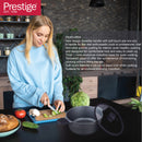 Prestige Essential Cast Aluminum Casserole With Glass Lid 28Cm | Non stick Induction Compatible Cooking Pot | Black - PR81162