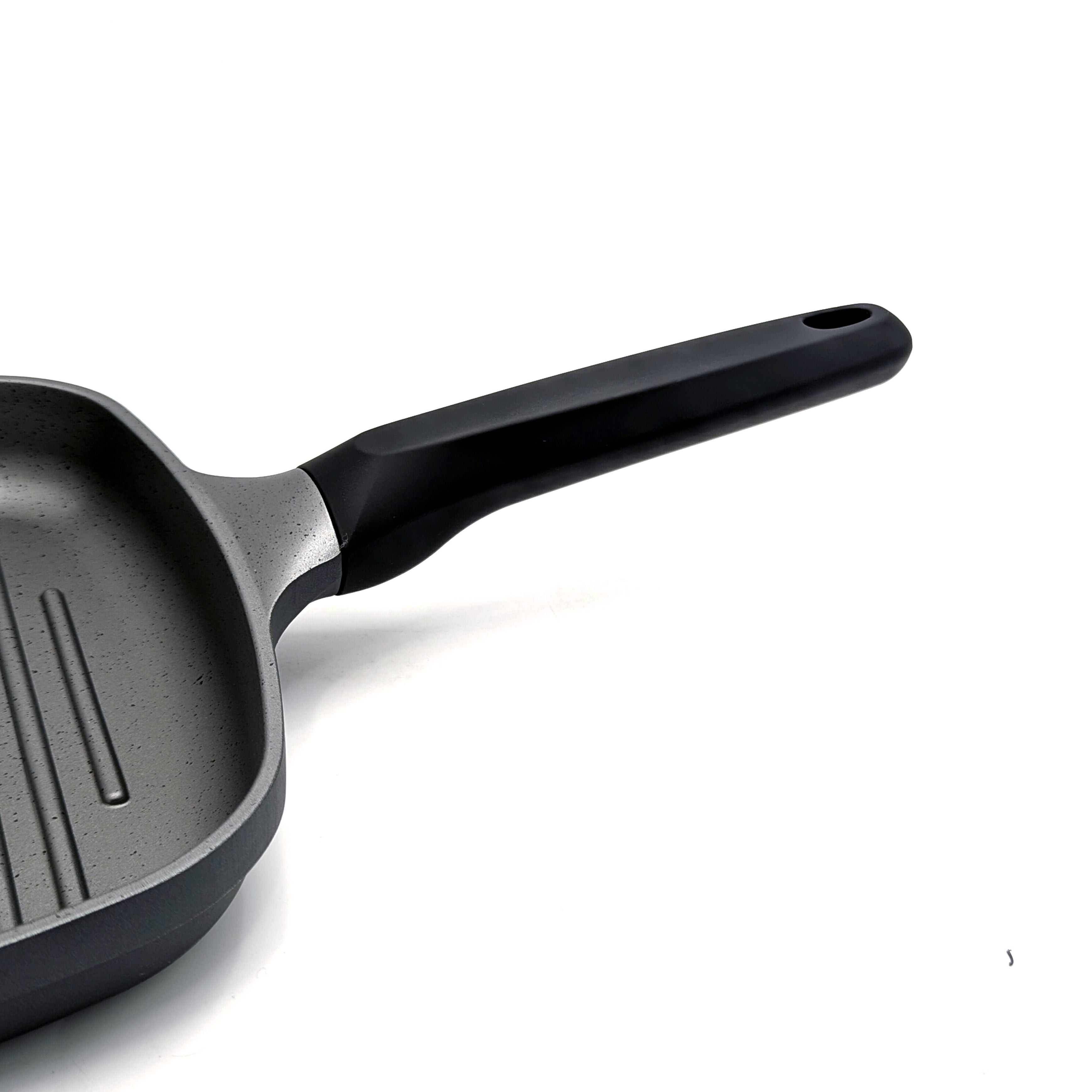 Prestige Essentials Grill Pan Square 47Cm | Non-Stick Granite Coated Grill Skillet | Induction Compatible Cookware | Black - PR81165